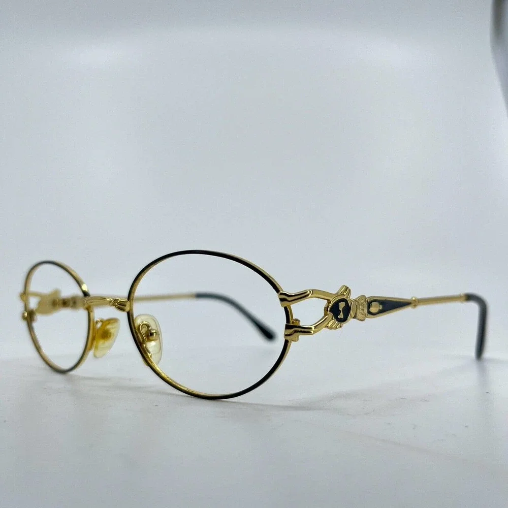 Roccobarocco 5838 30 Eyeglasses‎ Frames Round Silver Gold 51-19 H7102